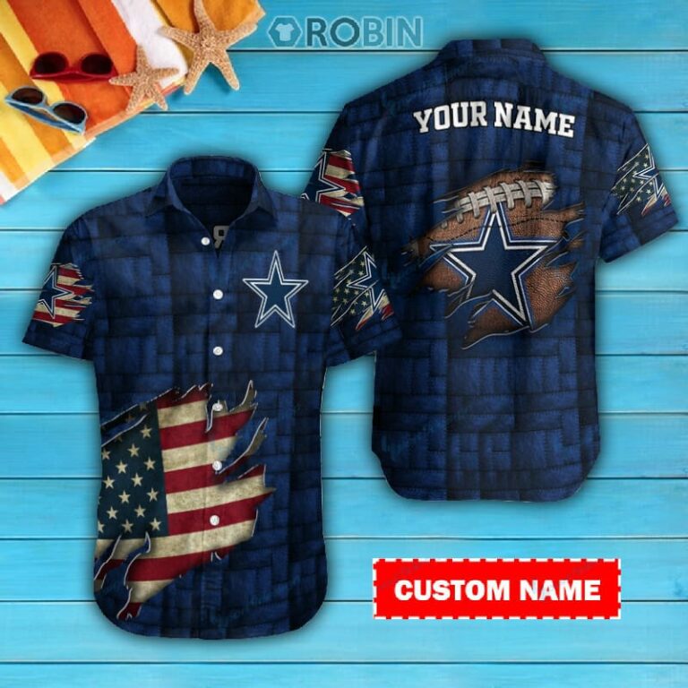 Dallas Cowboys Personalized Casual Button Down Short Sleeve Shirt Pl120