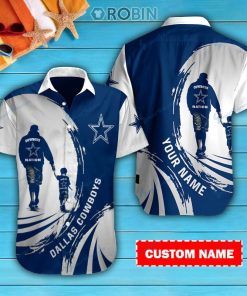 Dallas Cowboys Personalized Casual Button Down Short Sleeve Shirt Pl146