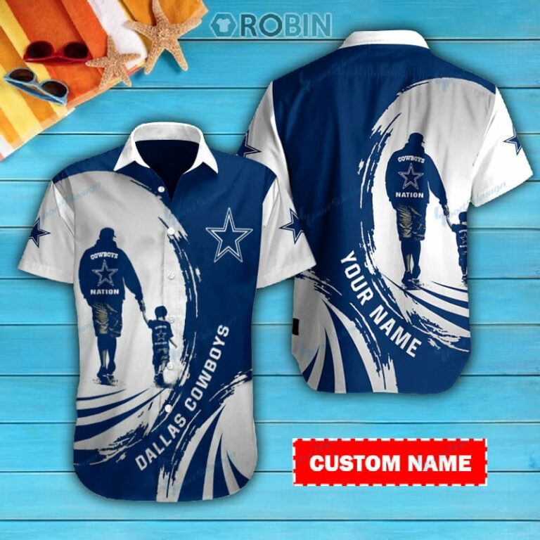 Dallas Cowboys Personalized Casual Button Down Short Sleeve Shirt Pl146