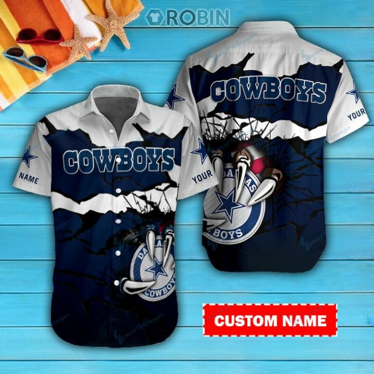 Dallas Cowboys Personalized Casual Button Down Short Sleeve Shirt Pl153