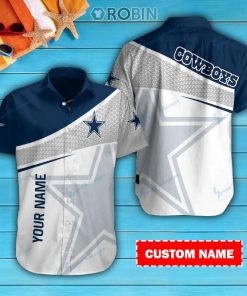 Dallas Cowboys Personalized Casual Button Down Short Sleeve Shirt Pl159