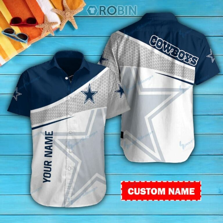 Dallas Cowboys Personalized Casual Button Down Short Sleeve Shirt Pl159