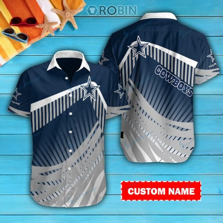 Dallas Cowboys Personalized Casual Button Down Short Sleeve Shirt Pl177