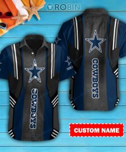Dallas Cowboys Personalized Casual Button Down Short Sleeve Shirt Pl187
