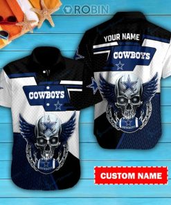Dallas Cowboys Personalized Casual Button Down Short Sleeve Shirt Pl201