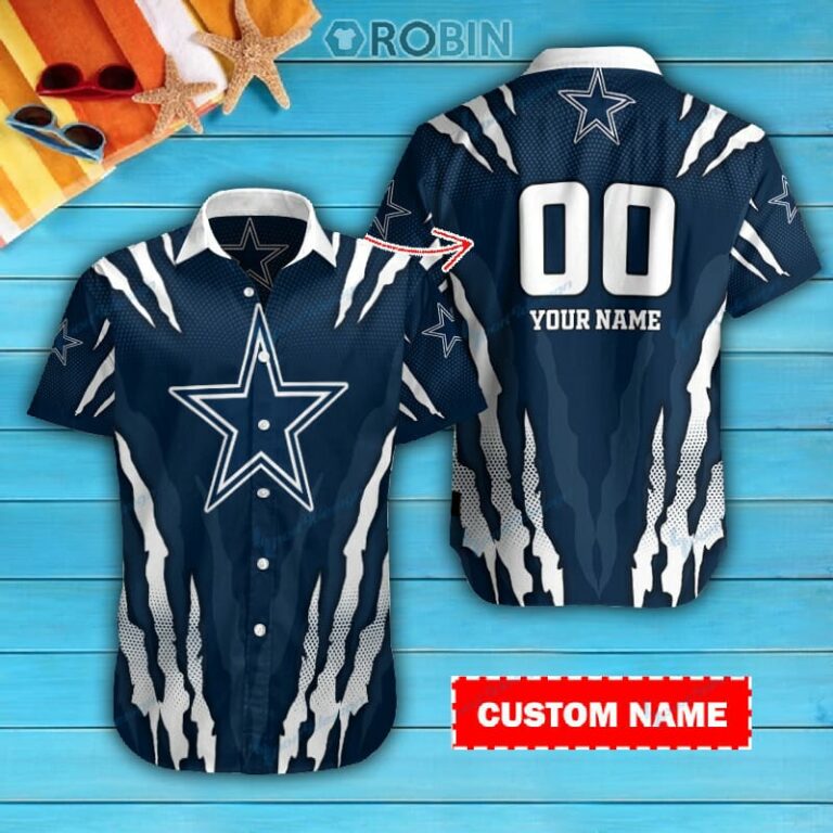 Dallas Cowboys Personalized Casual Button Down Short Sleeve Shirt Pl210