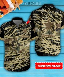 Dallas Cowboys Personalized Casual Button Down Short Sleeve Shirt Pl218