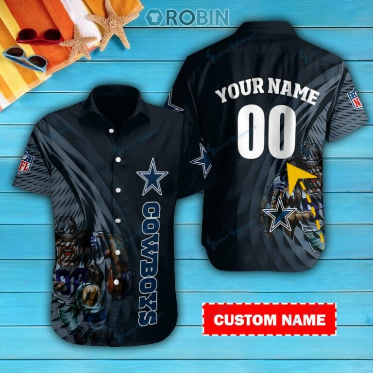 Dallas Cowboys Personalized Casual Button Down Short Sleeve Shirt Pl249