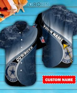 Dallas Cowboys Personalized Casual Button Down Short Sleeve Shirt Pl304