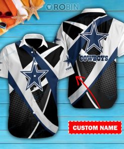Dallas Cowboys Personalized Casual Button Down Short Sleeve Shirt Pl325 Dallas Cowboys Personalized Casual Button Down Short Sleeve Shirt Pl325