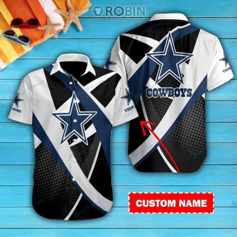 Dallas Cowboys Personalized Casual Button Down Short Sleeve Shirt Pl325