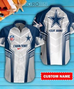 Dallas Cowboys Personalized Casual Button Down Short Sleeve Shirt Pl342