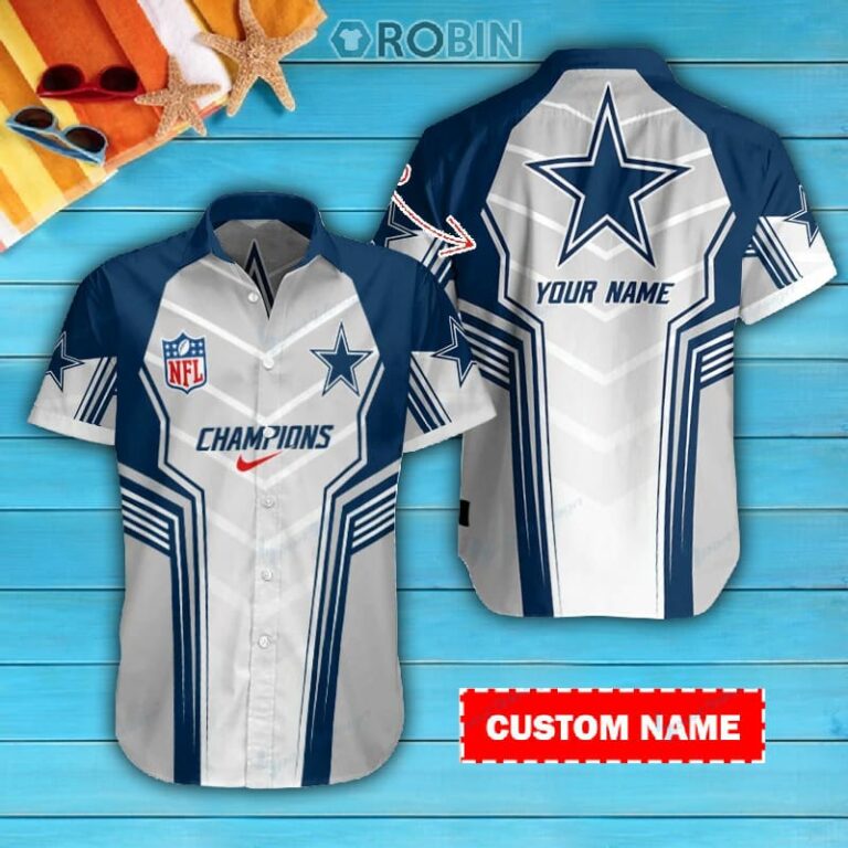 Dallas Cowboys Personalized Casual Button Down Short Sleeve Shirt Pl342