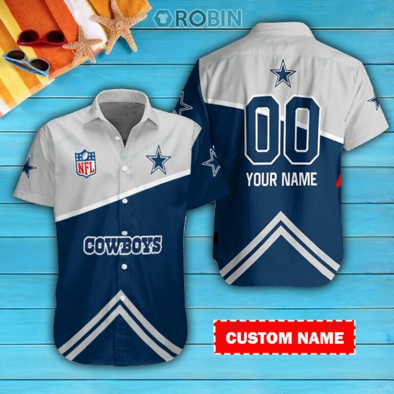 Dallas Cowboys Personalized Casual Button Down Short Sleeve Shirt Pl350