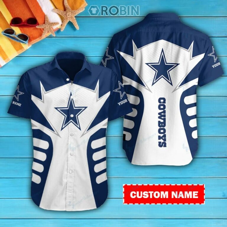 Dallas Cowboys Personalized Casual Button Down Short Sleeve Shirt Pl360