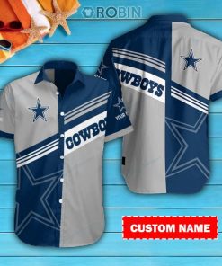 Dallas Cowboys Personalized Casual Button Down Short Sleeve Shirt Pl367