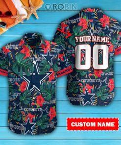 Dallas Cowboys Personalized Casual Button Down Short Sleeve Shirt Pl375