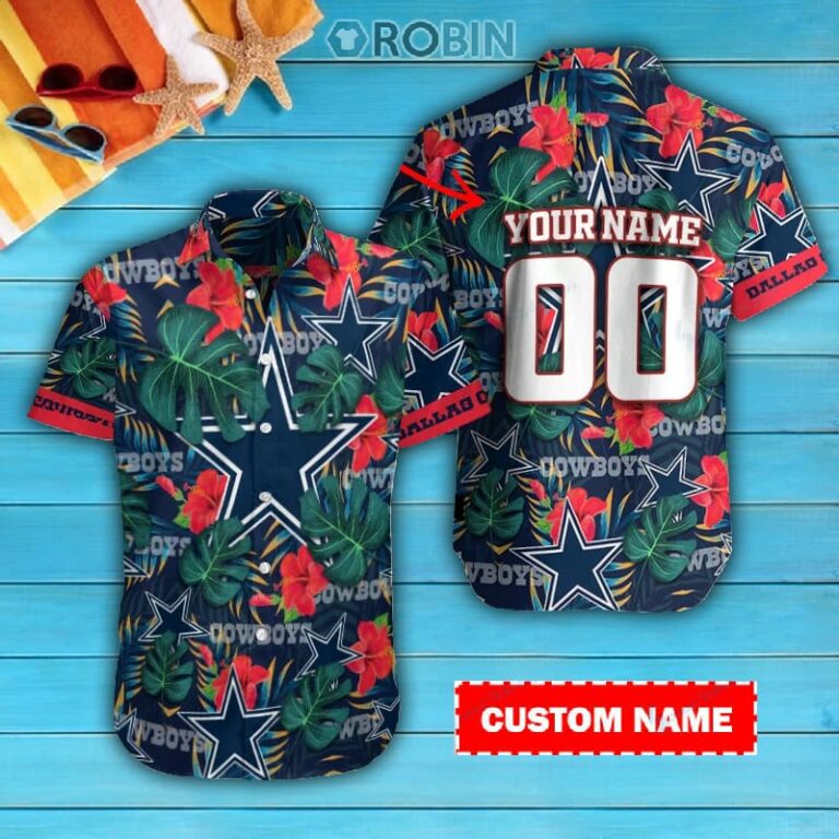 Dallas Cowboys Personalized Casual Button Down Short Sleeve Shirt Pl375