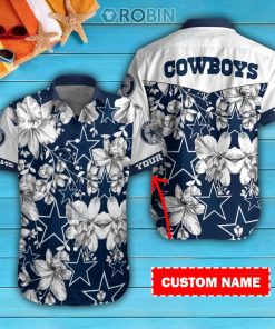 Dallas Cowboys Personalized Casual Button Down Short Sleeve Shirt Pl386