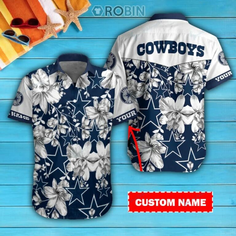 Dallas Cowboys Personalized Casual Button Down Short Sleeve Shirt Pl386
