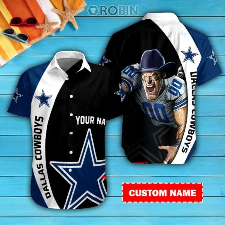 Dallas Cowboys Personalized Casual Button Down Short Sleeve Shirt Pl394