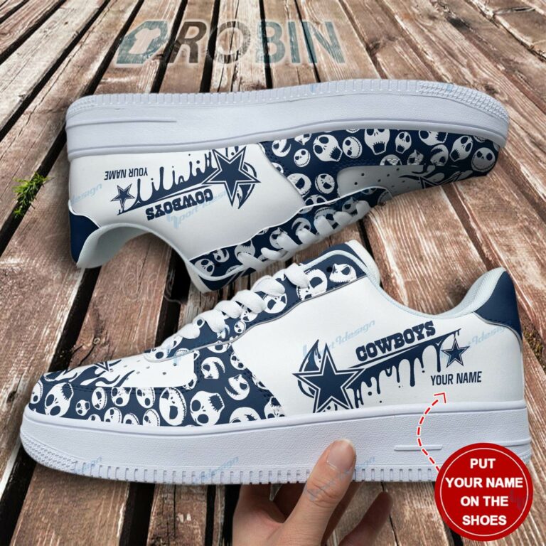 Dallas Cowboys Personalized Nike Air Force 1 Shoes