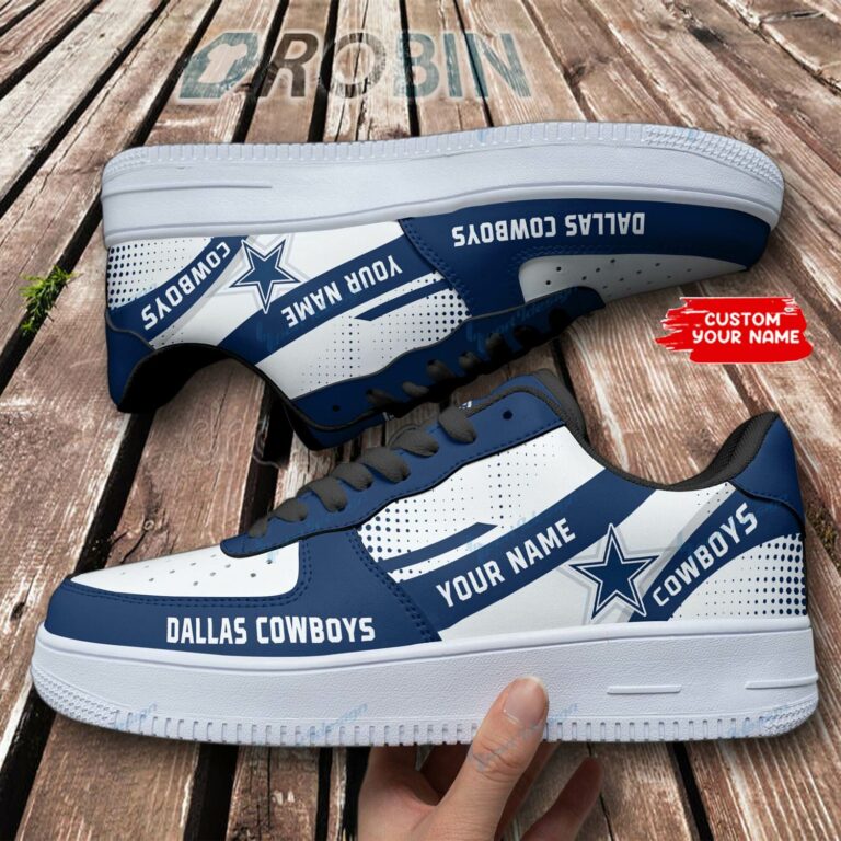 Dallas Cowboys Personalized Nike Air Force 1 Shoes