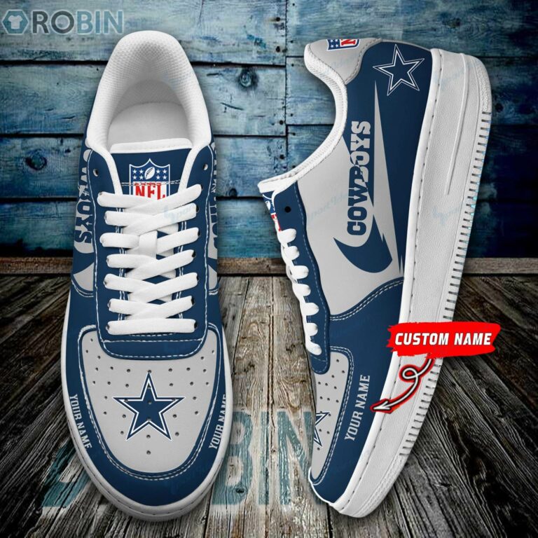 Dallas Cowboys Personalized Nike Air Force 1 Shoes