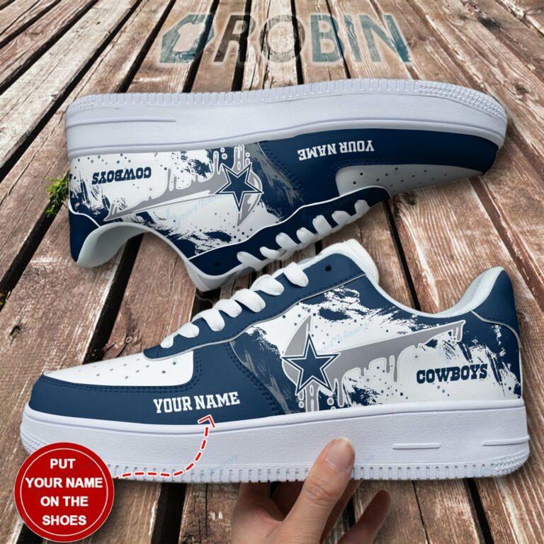 Dallas Cowboys Personalized Nike Air Force 1 Shoes