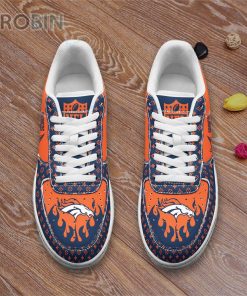Denver Broncos Louis Vuitton Pattern Custom Name Air Force 1 Shoes