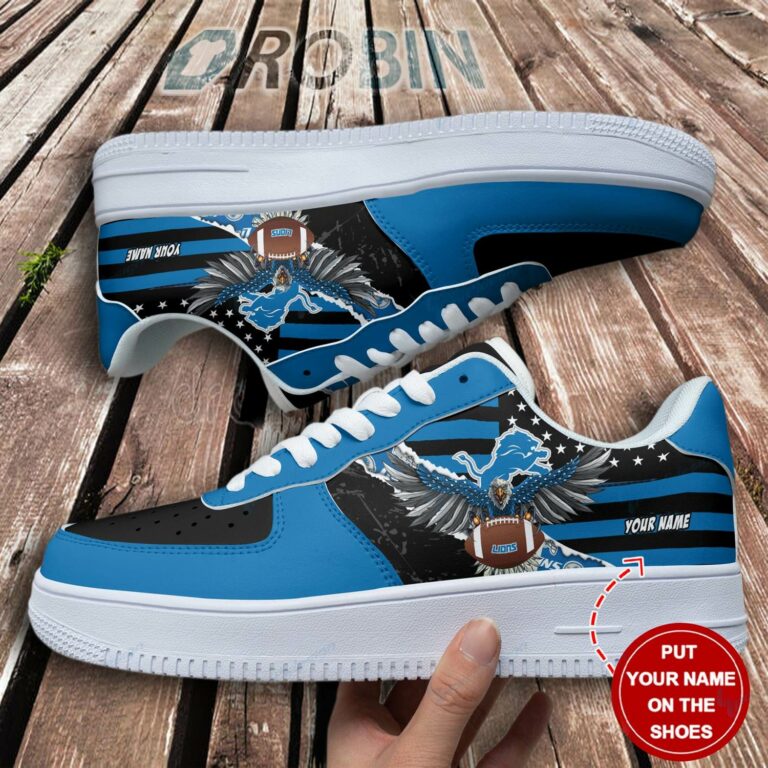 Detroit Lions Personalized Air Force 1 Sneaker