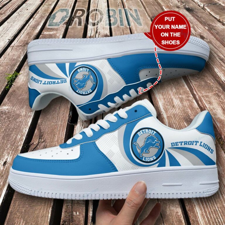 Detroit Lions Personalized Air Force 1 Sneaker