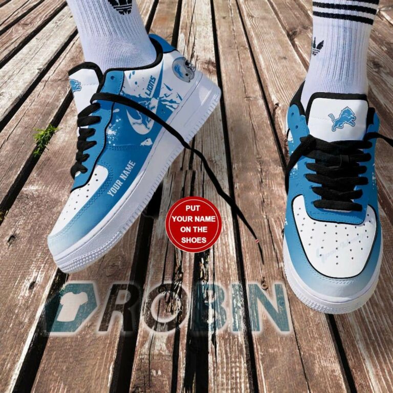 Detroit Lions Personalized Air Force 1 Sneaker