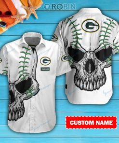 Green Bay Packers Personalized Casual Button Down Short Sleeve Shirt