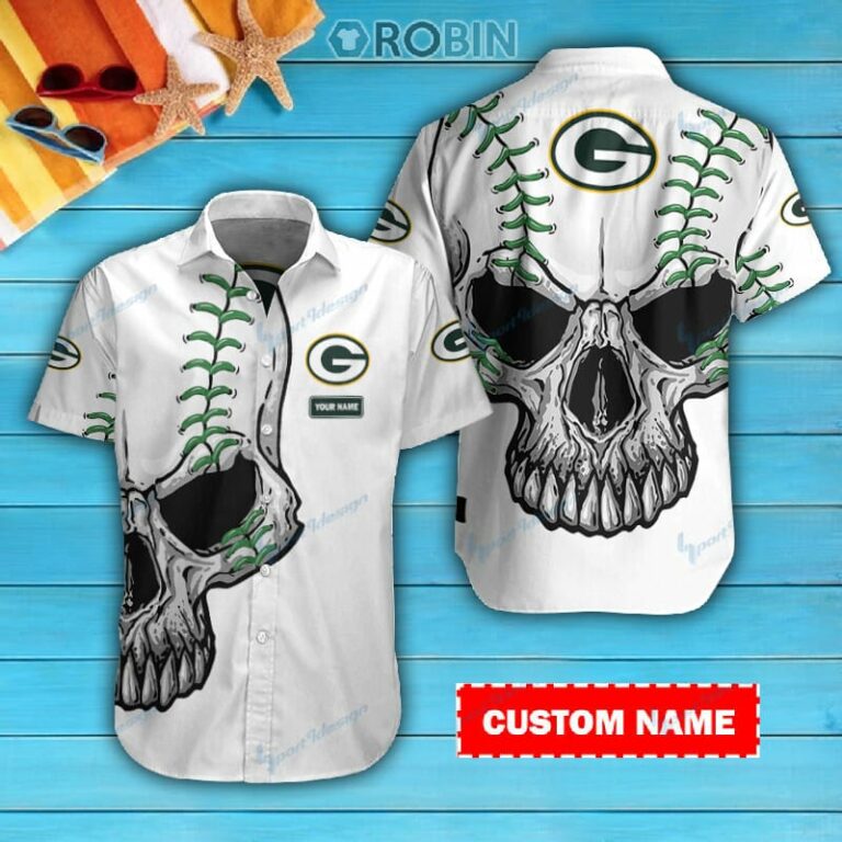 Green Bay Packers Personalized Casual Button Down Short Sleeve Shirt