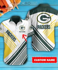 Green Bay Packers Personalized Casual Button Down Short Sleeve Shirt Pl254 Green Bay Packers Personalized Casual Button Down Short Sleeve Shirt Pl254