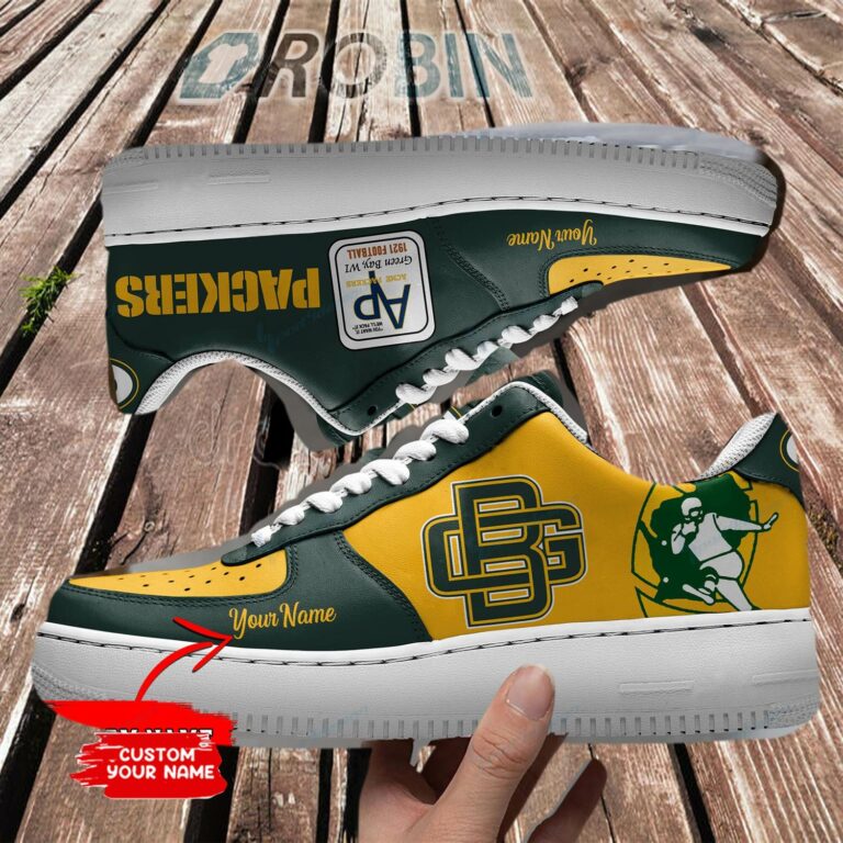 Green Bay Packers Personalized Nike Air Force 1 Shoes