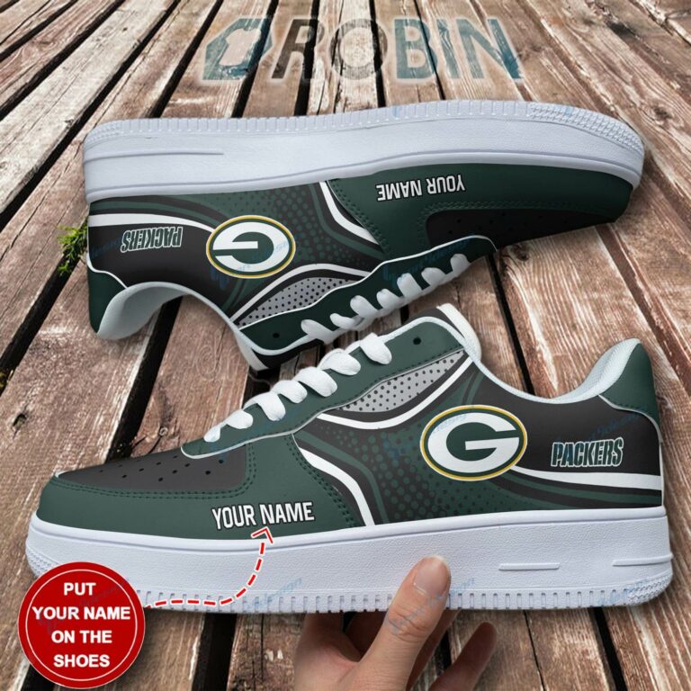 Green Bay Packers Personalized Nike Air Force 1 Shoes