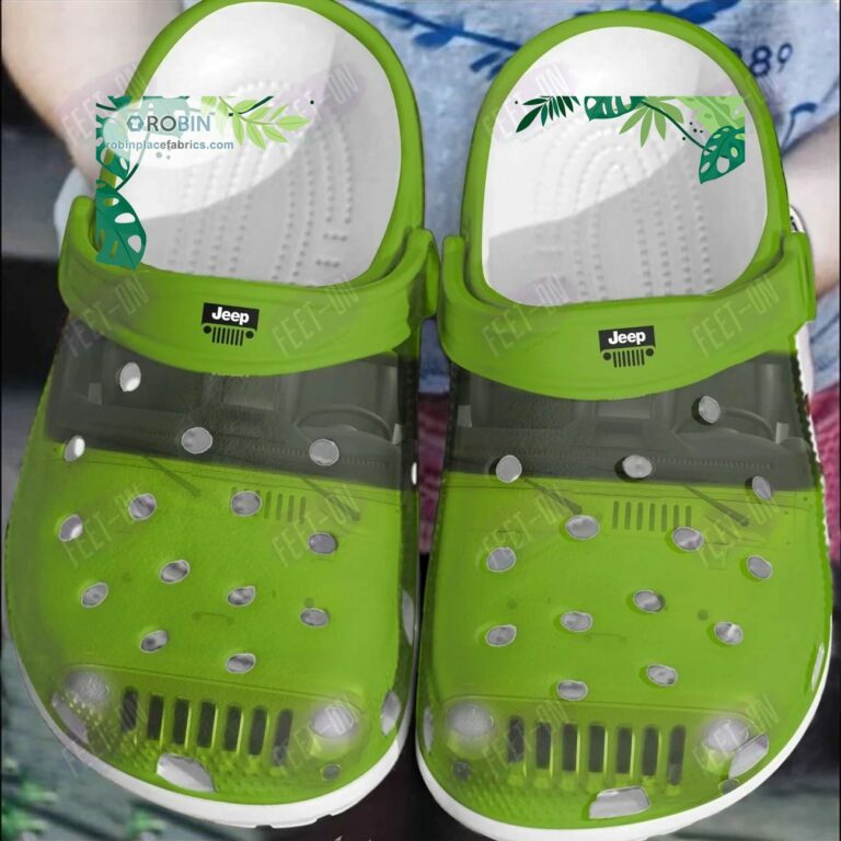 Green Jeep Car Crocs Classic Clogs Shoes