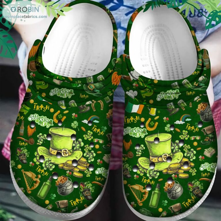 Happy St Patrick’s Day 2022 Crocs Classic Clog Shoes