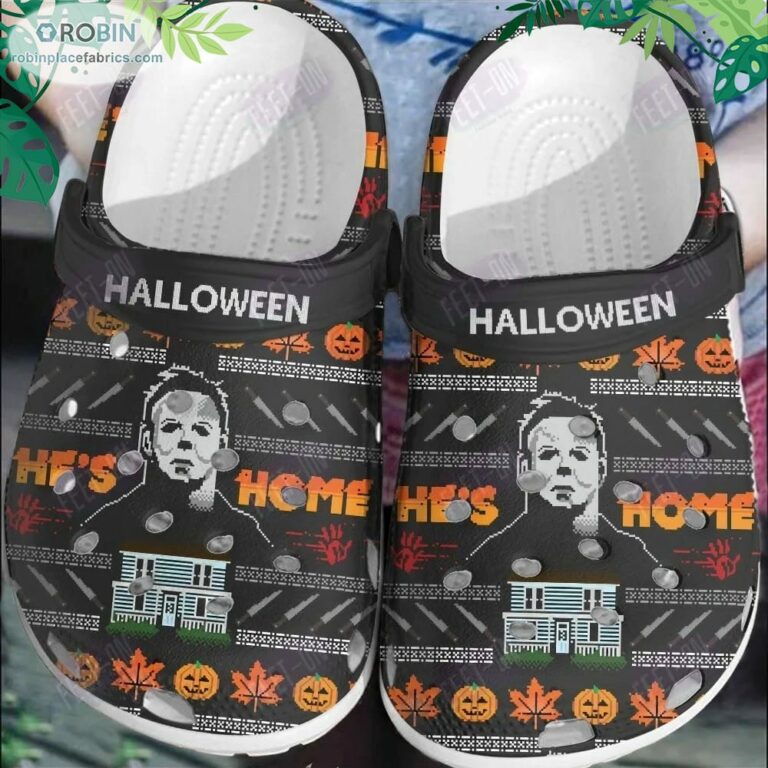 He’s Home Michael Myers Horror Movie Halloween Crocs Classic Clogs Shoes CR1185