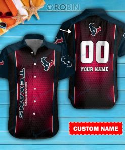 Houston Texans Personalized Casual Button Down Short Sleeve Shirt