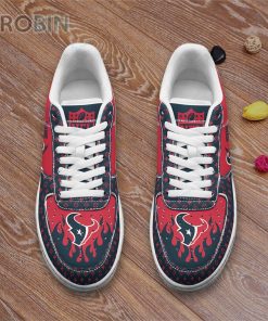 Houston Texans Louis Vuitton Pattern Custom Name Nike Air Force 1 Shoes
