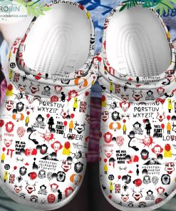 IT Pennywise Horror Movie Halloween Crocs Classic Clogs Shoes CR1168