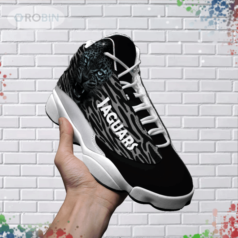 Jaguars Black Skin Air Jordan 13 Sneaker