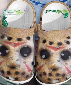 Jason Face Friday the 13th Horror Movie Halloween Crocs Classic Clogs Shoes CR1176