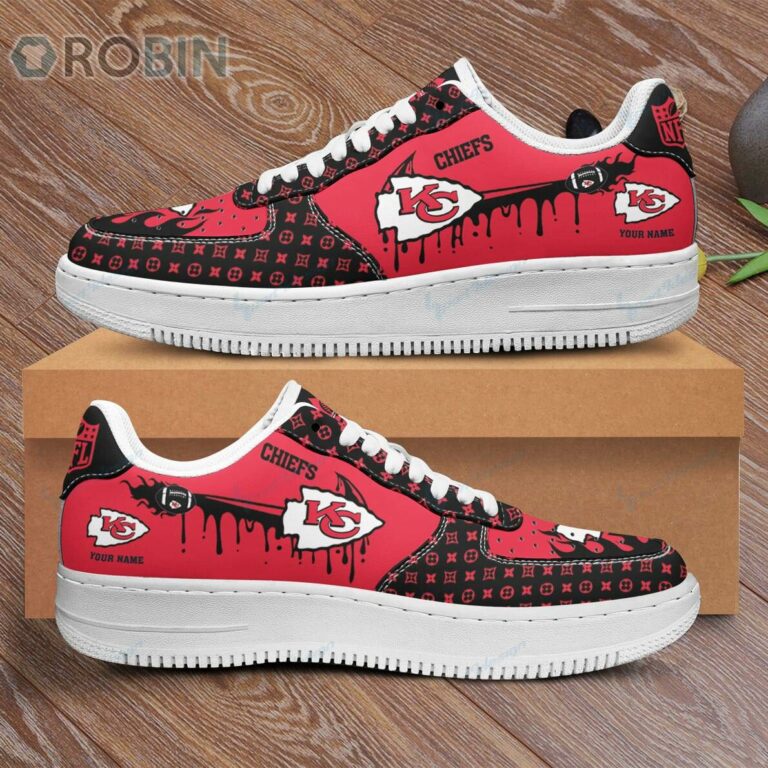 Kansas City Chiefs Louis Vuitton Pattern Custom Name Air Force 1 Shoes