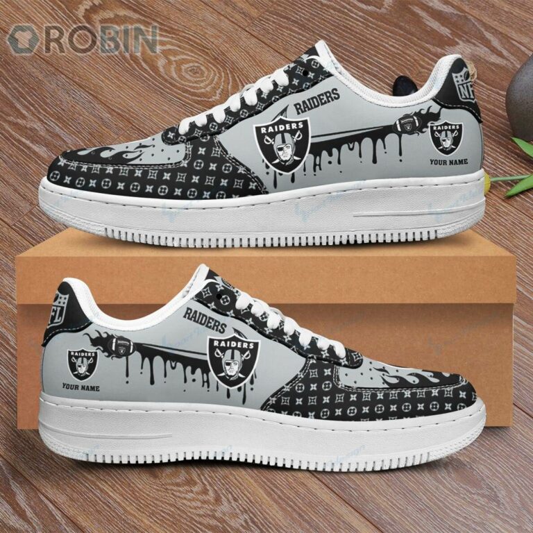 Las Vegas Raiders Louis Vuitton Pattern Custom Name Air Force 1 Shoes