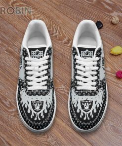 Las Vegas Raiders Louis Vuitton Pattern Custom Name Air Force 1 Shoes
