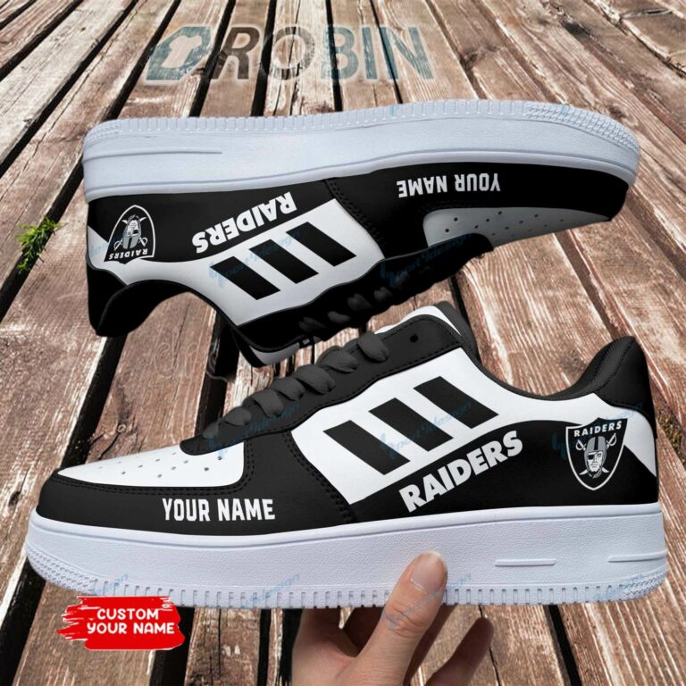 Las Vegas Raiders Personalized Nike Air Force 1 Shoes